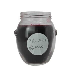 Homemade  Cinnamon Pumpkin Spice Candle In A Glass Jar Farmhouse Decor